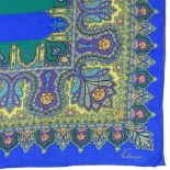 Kenzo Paris, large floral pattern shawl, 137cm square