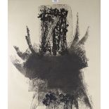 Ulrico Schettini (born 1932), mixed media, abstract, signed and dated 1960, 39" x 25", framed