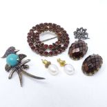 Various jewellery, including 9ct pearl earrings etc