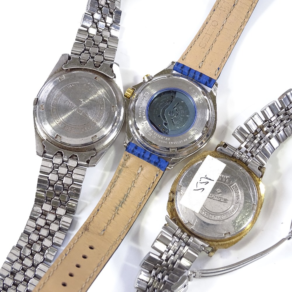 SEIKO - 3 wristwatches, including kinetic and automatic (3) - Image 3 of 5