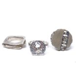 A Danish silver stone set ring, by Harald Jensen, together with 2 other Scandinavian rings (3)