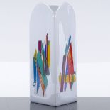 Rosenthal Studio-Line, Alphabet 3-sided vase by Marcello Morandini, height 18cm