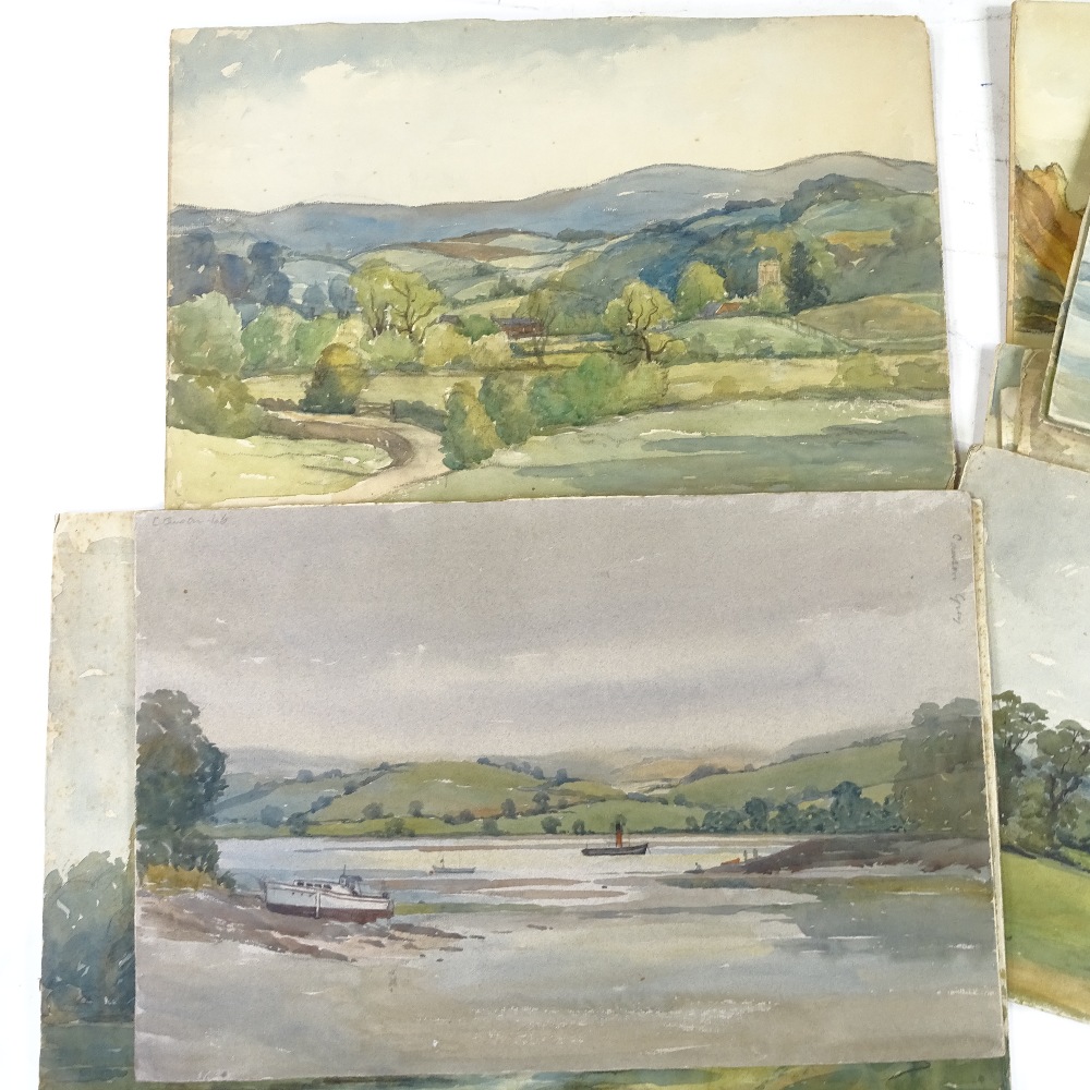 Mary Williams RWA, folder of watercolours, landscape views (11) - Image 4 of 4