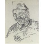 Oscar Kokoschka, lithograph, portrait, signed in pencil, no. 28/150, 25" x 19", framed