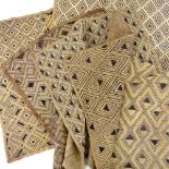 6 Kuba raffia cloths