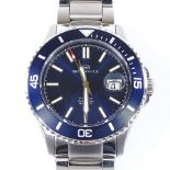 SEA-GULL - a stainless steel Ocean Star diver's automatic wristwatch, blue dial and bezel with