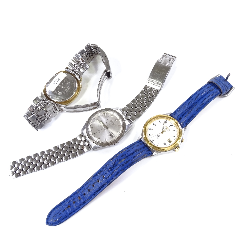 SEIKO - 3 wristwatches, including kinetic and automatic (3) - Image 5 of 5