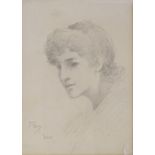 Sir David Murray, pencil drawing, Classical portrait, signed, 7" x 5", framed