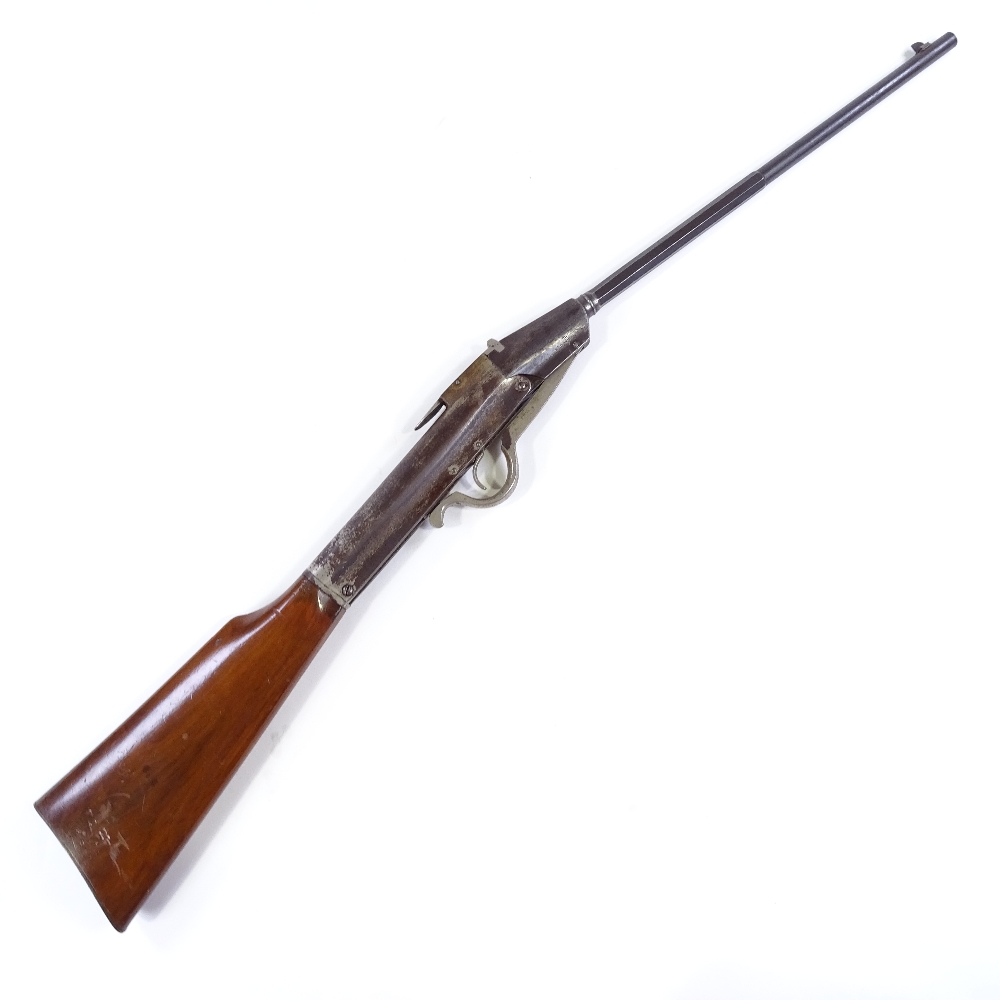 A Gem style air rifle, non standard calibre (circa 0.21), with break barrel and unusual long lever - Image 2 of 4