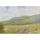 Leeson Rowbotham, watercolour, the South Downs near Brighton, signed, 10" x 14", framed