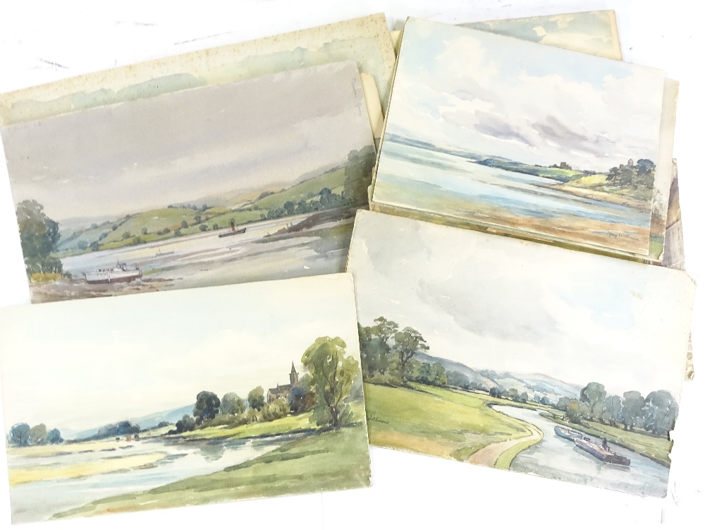 Mary Williams RWA, folder of watercolours, landscape views (11) - Image 2 of 4