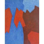 Serge Poliakoff, lithograph, abstract 1968 for XXe Siecle, image 12.5" x 9.5", framed