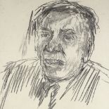 Oscar Kokoschka, lithograph, portrait, signed in pencil, no. 28/150, 23" x 18", framed
