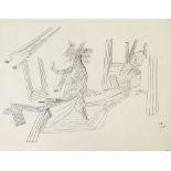 Paul Klee (1879 - 1940), lithograph, circa 1940, abstract, signed in the plate, 6" x 8", mounted