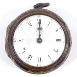 An 18th century blonde tortoiseshell pair-cased Verge pocket watch, by Whichcote of London, no. 853,