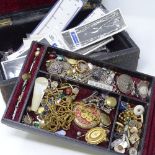 Various Victorian and later jewellery, including diamond set brooch, micromosaic brooch etc