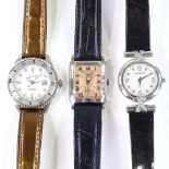 3 lady's quartz wristwatches, including Rotary, Nina Ricci, and Elle (3)