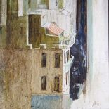Peter Harris (1923 - 2009), oil on board, Athens, signed and dated '84, 48" x 36", framed