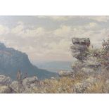 Henry Bredenkamp, oil on board, South African mountain landscape, signed, 18" x 36", framed