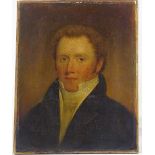 Early 19th century English School, oil on canvas, head and shoulders portrait of a gentleman,