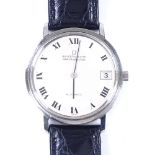 UNIVERSAL GENEVE - a stainless steel White Shadow Date automatic wristwatch, silvered dial with