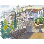 Neil Meacher, watercolour, village in Provence, 2002, signed, 10.5" x 14", framed