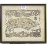 3 Antique map prints, framed (3)