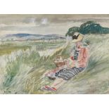 Margaret Fisher Prout (1875 - 1963), watercolour, noon day rest, signed, 11" x 15", framed