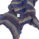 Shirley Pinder, merino wool/cashmere/silk scarf, made in Scotland, 156cm x 26cm