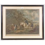 A group of George Morland aquatints and prints, framed (7)