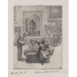 Roland Batchelor, etching, at the RA, signed in pencil, no. 12/40, plate size 5.5" x 4", framed