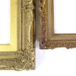 2 gilt-gesso frames, rebate size 12.5" x 8", and 10" x 14" (2)