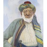 C Turner, oil on canvas, Afghan man, 40" x 27", unframed