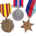 A Dunkirk 1940 medal, a 1939-45 Star medal, and 1939-45 General Service medal (3)