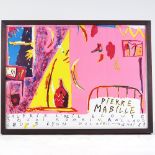 Pierre Mabille, Exhibition poster 1988, 19" x 26.5", framed