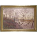 Maurice Sheppard (born 1947), oil on canvas, river view in Kent, signed, 24" x 36", framed