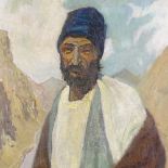 C Turner, oil on canvas, Afghan man, 30" x 24", unframed