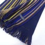 Paul Smith London, long black/brown stripe wool scarf, 160cm x 32cm