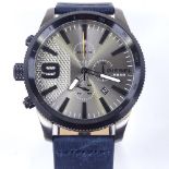 DIESEL - a stainless steel Rasp quartz chronograph wristwatch, grey dial with black baton hour