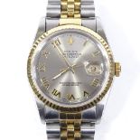 ROLEX - a bi-metal Oyster Perpetual Datejust Automatic wristwatch, ref. 16233, circa 1995, serial