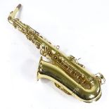 A Da Vinci gold plated alto saxophone, cased