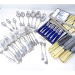 A quantity of various silver plated cutlery, including some boxed sets