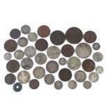 A collection of European silver and copper coins