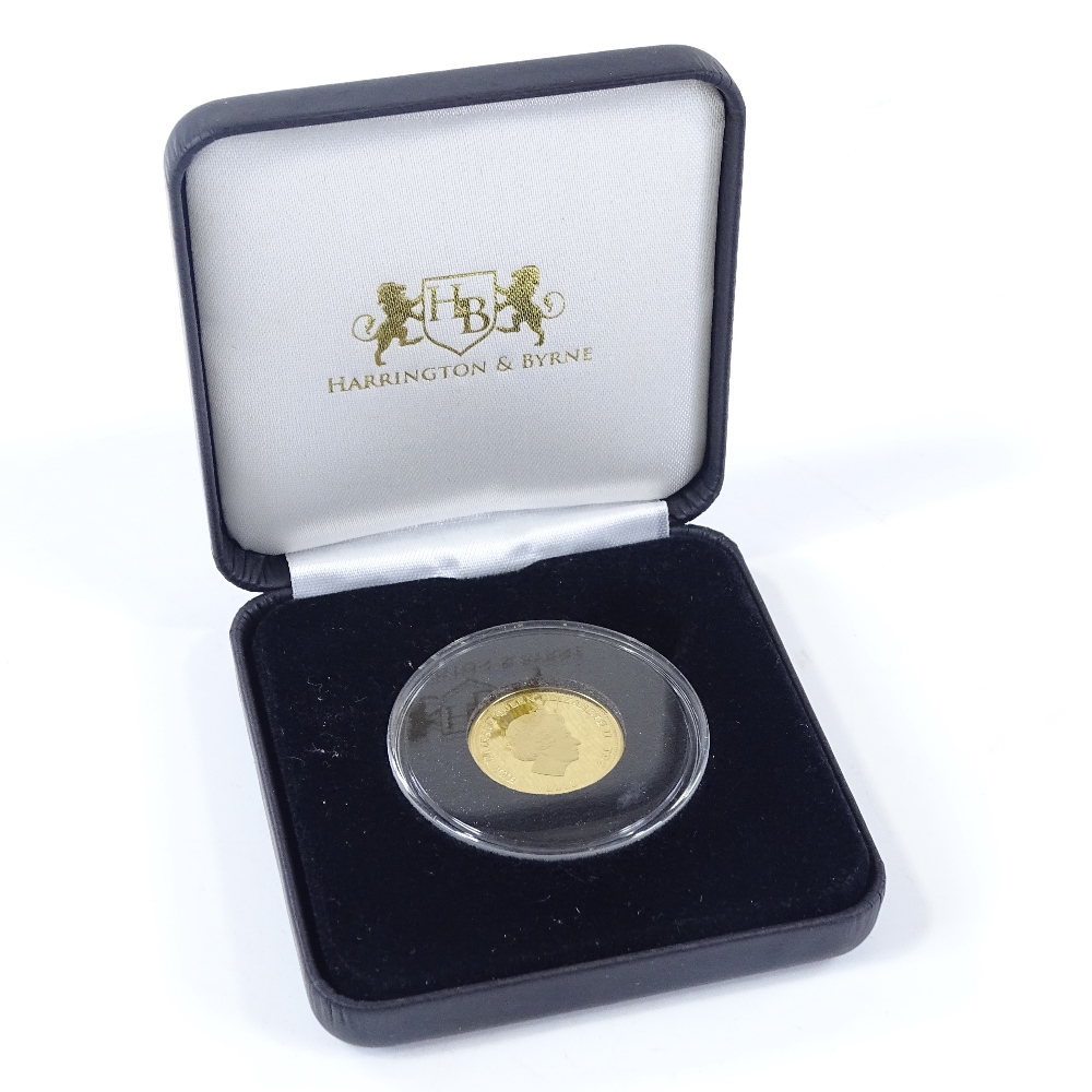 A 2015 proof gold £1 coin by Harrington & Byrne - Image 3 of 3