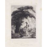 Charles West Cope (1811 - 1890), etching, the Veterans return, plate size 5.5" x 4", unframed