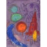 Marc Chagall, original lithograph, St Germain Des Pres, Paris set published by Mourlot 1954, image