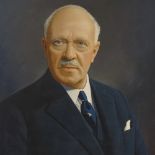 Mid-20th century oil on canvas, head and shoulders portrait of a man, unsigned, 30" x 25", framed