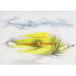 Jean Lurcat, lithograph with hand colouring, landscape, circa 1950, signed in pencil, 10" x 14",