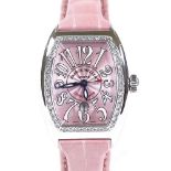 FRANCK MULLER - a lady's stainless steel Master of Complication Conquistador Tonneau automatic