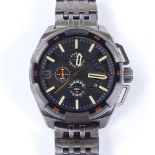 DIESEL - a stainless steel Heavyweight quartz chronograph wristwatch, black dial with baton hour